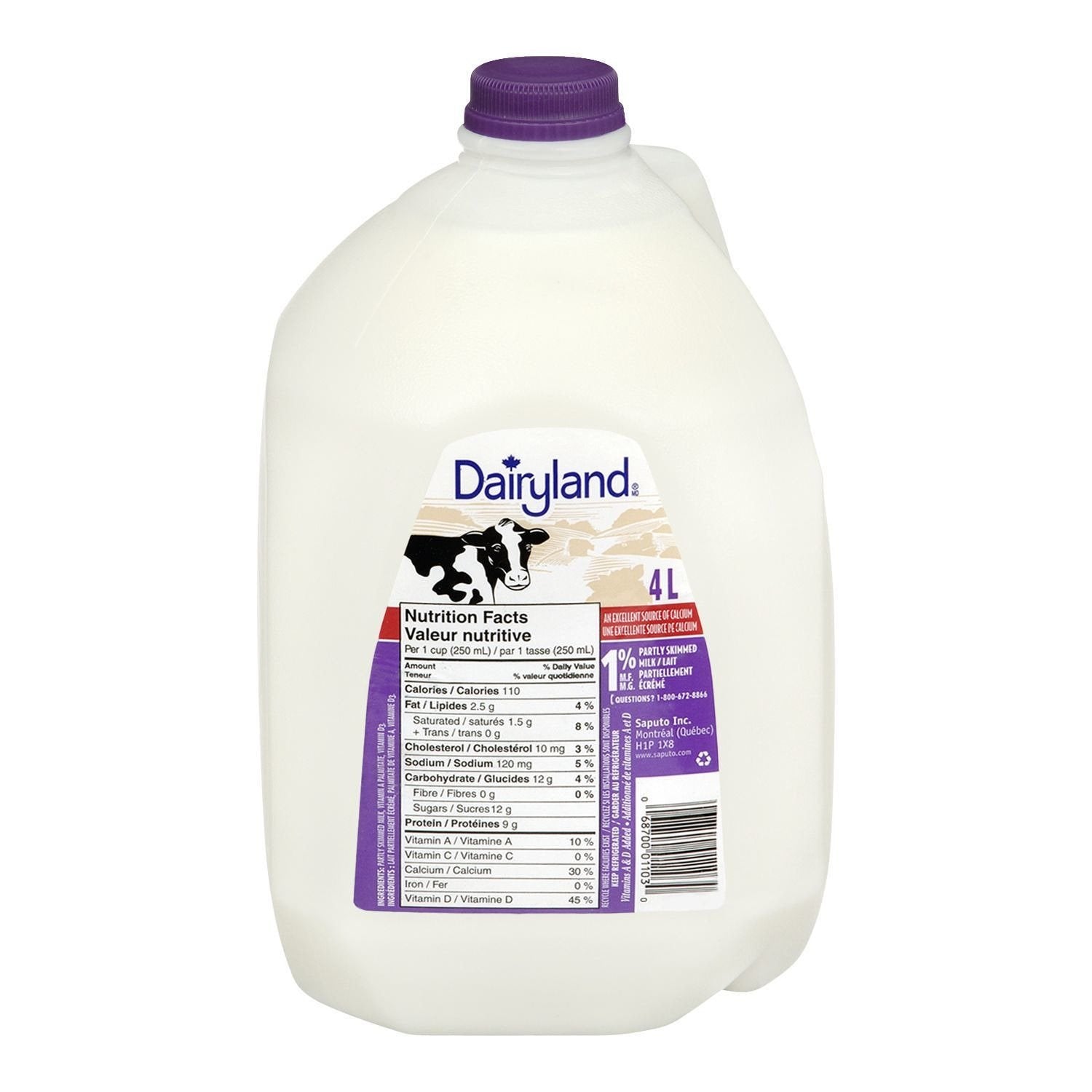 Blackwell/Dairyland 4l 1% Milk