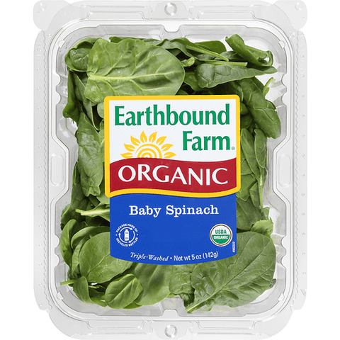 Baby Spinach Earthbound Organic Farm 5oz