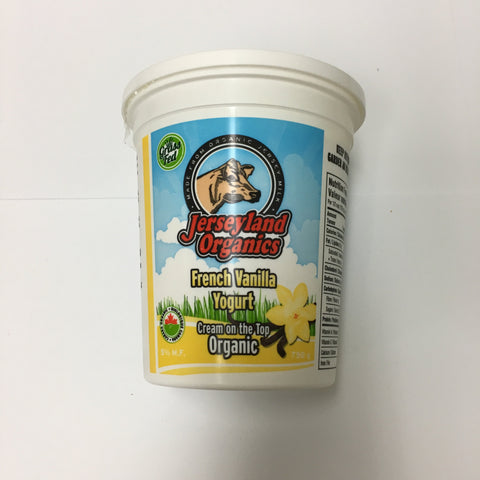 Jerseyland 750g Organic Vanilla Yogurt